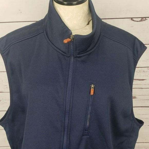 Izod Advantage Navy Blue Men’s XL Zippered Vest - Picture 5 of 14